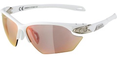 Alpina TWIST FIVE HR S QVM+ Sportbrille - white matt-silver rainbow mirror
