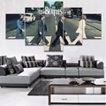 Large Framed The Beatles Crossing Road Canvas Print Wall Art Home 5 Piece