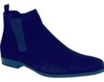 URBAN FOOTWEAR/Bostonian, New Handmade men navy blue boots, suede leather chelsea boot, leather boot for