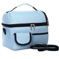 PANDA SUPERSTORE, Infant Bottle Tote Bag Baby Keep Milk Fresh Bag Double-Deck Travel Package Blue