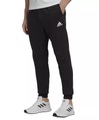 adidas, Adidas BLACK Men's Cozy Fleece Tapered Leg Mid-Rise Jogger Pants, US Small