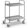 EUROKRAFT Premium-Beistellwagen mit 4 Lenkrollen, 2 mit Doppelstopp Rad-Ø 100 mm