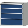 ANKE Schubladenschrank, BxT 1060 x 675 mm, Schubladentraglast 200 kg, 4 Schubladen, Höhe 980 mm, Front enzianblau