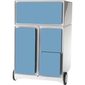 PAPERFLOW Rollcontainer aus Kunststoff 1 Schublade, 1 Hängeregistraturschub, 2 CD-Schübe weiß / grün