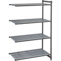 Kunststoff-Steckregalsystem Fachboden-BxT 680 x 540 mm Anbauregal, Breite 720 mm, Boden geschlitzt