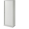 BISLEY Euro-Rollladenschrank Breite 800 mm, 4 Fachböden verkehrsweiß