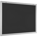 Schaukasten für Innen- und Außenbereich Türöffnung um 180° nach unten für DIN A0, Rückwand anthrazitgrau RAL 7016