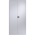 mauser Stahlschrank mit Flügeltüren 4 Fachböden, T 500 mm weißaluminium
