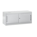 mauser Schiebetürschrank als Aufsatz für Breite 1200 mm HxBxT 500 x 1200 x 420 mm, lichtgrau