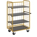QUIPO Profi-Regal- und Etagenwagen 3 Etagenböden und 3 Gitterwände LxBxH 1195 x 700 x 1740 mm