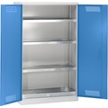 EUROKRAFT, EUROKRAFT Umweltschrank mit Vollblechtüren, 4 Lagerebenen Breite 1200 mm