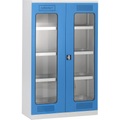 EUROKRAFT, EUROKRAFT Umweltschrank mit Sichtfenstertüren, 4 Lagerebenen Breite 1200 mm