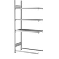 Lager- und Werkstatt-Multifunktionsregal Höhe 2000 mm, 4 Lagerebenen Anbauregal, BxT 1010 x 435 mm