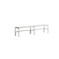Umkleidebank aus Edelstahl, HxT 450 x 350 mm L 1500 mm, ohne Schuhrost, ohne Hakenleiste