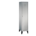 CP CLASSIC Garderobenschrank mit Füßen 1 Abteil, Abteilbreite 400 mm weißaluminium