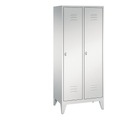 CP CLASSIC Garderobenschrank mit Füßen 2 Abteile, Abteilbreite 400 mm lichtgrau