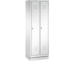 CP CLASSIC Aufbewahrungsschrank mit Sockel 2 Abteile, Abteilbreite 300 mm verkehrsweiß