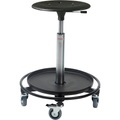 Schweißer- und Montagehocker Sitz aus schlagzähem Kunststoff Sitzhöhe 460 - 650 mm, Fußring mit Ablage