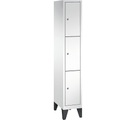 CP CLASSIC Fächerschrank mit Füßen 1 Abteil, 3 Fächer, Abteilbreite 300 mm verkehrsweiß