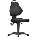 QUIPO, QUIPO Arbeitsdrehstuhl, schwarz mit Bodengleitern Textilbezug