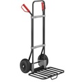 EUROKRAFT Stahl-Sackkarre, schwarz Paketschaufel-BxT 430 x 450 mm, schwarz, mit Griff Luftbereifung