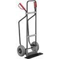 EUROKRAFT Sackkarre GO mit Kufen, schwarz Schaufel-BxT 450 x 160 mm, schwarz PU-Bereifung