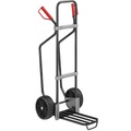 EUROKRAFT Sackkarre GO mit Kufen, schwarz Paketschaufel-BxT 430 x 250 mm, schwarz, mit Griff Vollgummibereifung