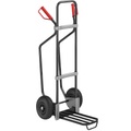 EUROKRAFT Sackkarre GO mit Kufen, schwarz Paketschaufel-BxT 430 x 250 mm, schwarz, mit Griff Luftbereifung
