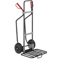 EUROKRAFT Sackkarre GO mit Kufen, schwarz Paketschaufel-BxT 430 x 450 mm, schwarz, mit Griff Luftbereifung, ab 2 Stk