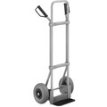EUROKRAFT Stahl-Sackkarre, verzinkt Schaufel-BxT 280 x 140 mm, schwarz PU-Bereifung