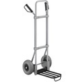 EUROKRAFT Stahl-Sackkarre, verzinkt Paketschaufel-BxT 430 x 250 mm, schwarz, mit Griff PU-Bereifung