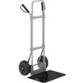 EUROKRAFT Stahl-Sackkarre, verzinkt Schaufel-BxT 450 x 500 mm, schwarz Luftbereifung