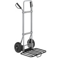EUROKRAFT Stahl-Sackkarre, verzinkt Paketschaufel-BxT 430 x 450 mm, schwarz, mit Griff Luftbereifung