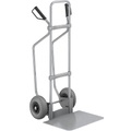 EUROKRAFT Sackkarre GO mit Kufen, verzinkt Schaufel-BxT 450 x 500 mm, verzinkt PU-Bereifung