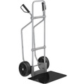 EUROKRAFT Sackkarre GO mit Kufen, verzinkt Schaufel-BxT 450 x 500 mm, schwarz Vollgummibereifung
