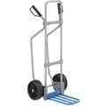 EUROKRAFT Sackkarre GO mit Kufen, verzinkt Paketschaufel-BxT 430 x 250 mm, blau Vollgummibereifung