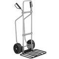 EUROKRAFT Sackkarre GO mit Kufen, verzinkt Paketschaufel-BxT 430 x 450 mm, schwarz Vollgummibereifung