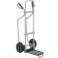 EUROKRAFT Sackkarre GO mit Kufen, verzinkt Paketschaufel-BxT 430 x 250 mm, schwarz, mit Griff Luftbereifung, ab 5 Stk