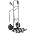 EUROKRAFT Sackkarre GO mit Kufen, verzinkt Paketschaufel-BxT 430 x 450 mm, schwarz, mit Griff Luftbereifung