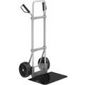 EUROKRAFT Aluminium-Sackkarre GO Schaufel-BxT 450 x 500 mm, schwarz Vollgummibereifung