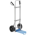 EUROKRAFT Aluminium-Sackkarre GO Paketschaufel-BxT 430 x 250 mm, blau, mit Griff Vollgummibereifung