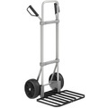 EUROKRAFT Aluminium-Sackkarre GO Paketschaufel-BxT 430 x 450 mm, schwarz Vollgummibereifung