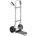 EUROKRAFT Aluminium-Sackkarre GO Paketschaufel-BxT 430 x 250 mm, schwarz, mit Griff Vollgummibereifung