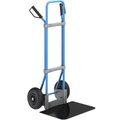 EUROKRAFT Sackkarre GO, blau Schaufel-BxT 450 x 500 mm, schwarz Luftbereifung