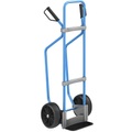 EUROKRAFT Sackkarre mit Kufen, blau Schaufel-BxT 280 x 140 mm, schwarz Vollgummibereifung