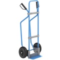 EUROKRAFT Sackkarre mit Kufen, blau Schaufel-BxT 280 x 140 mm, blau Luftbereifung