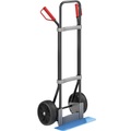 EUROKRAFT Stahl-Sackkarre, schwarz Schaufel-BxT 450 x 160 mm, blau Vollgummibereifung