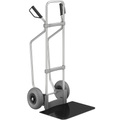 EUROKRAFT Aluminium-Sackkarre GO mit Kufen Schaufel-BxT 450 x 500 mm, schwarz PU-Bereifung, ab 2 Stk