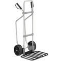 EUROKRAFT Aluminium-Sackkarre GO mit Kufen Paketschaufel-BxT 430 x 450 mm, schwarz Vollgummibereifung, ab 5 Stk