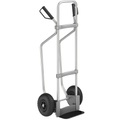 EUROKRAFT Aluminium-Sackkarre GO mit Kufen Schaufel-BxT 280 x 140 mm, schwarz Luftbereifung